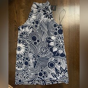Trina Turk Navy Halter Dress NWT M